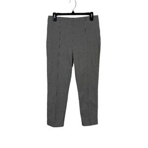 Massimo Fabbro Pants 8 Black White Plaid Stretch Trousers Workwear